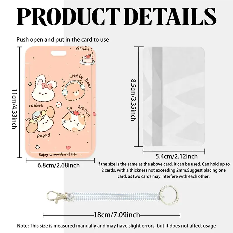 Card Protection Cover for Pendant Keychain Credential Badge Holder Student Bus/Meal Card Protection Case Kpop Photocard Holder - view 5