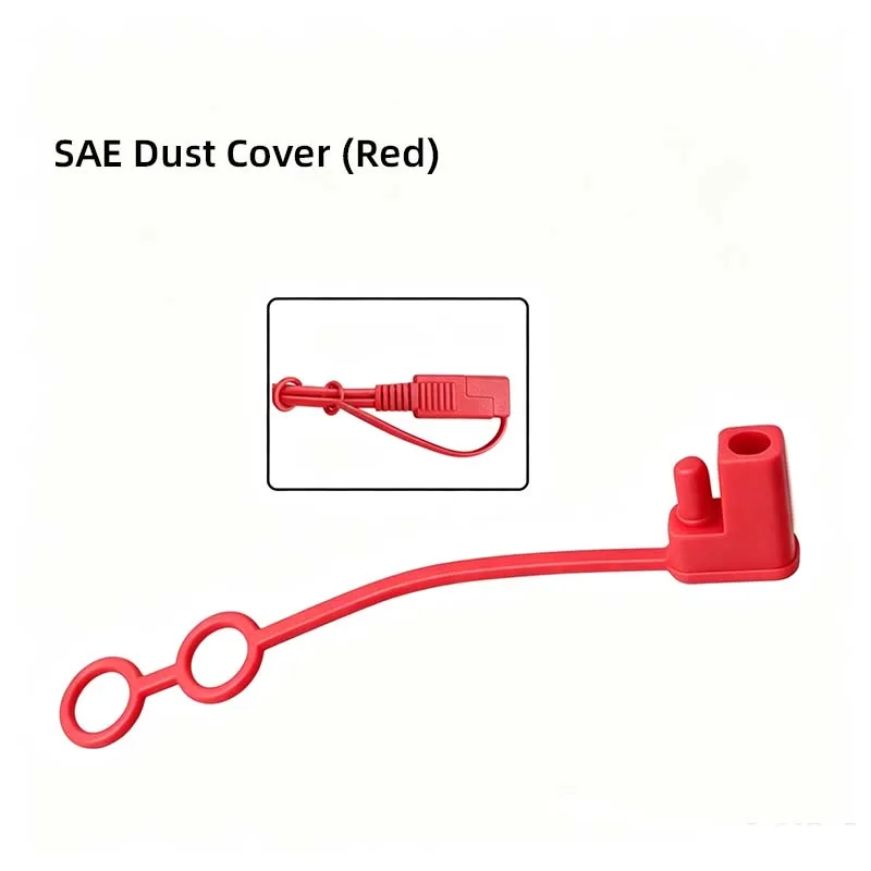 10PCS Red SAE Dust Cap, SAE Waterproof Cap, Solar Plug, Bullet-Style Cable Cap, Motorcycle Battery Dust Plug