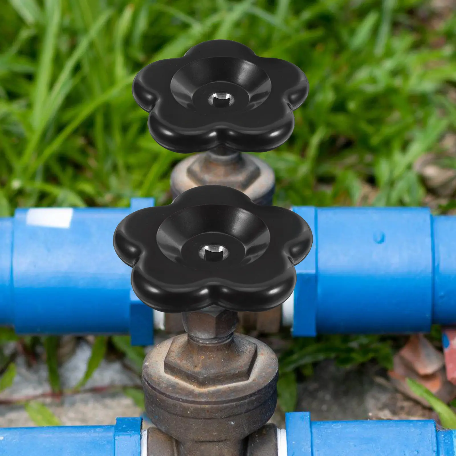 

Ручка-колесо для водопроводного крана из бакелита, черная, квадратная, для ремонта и замены, для уличных кранов и вентилей