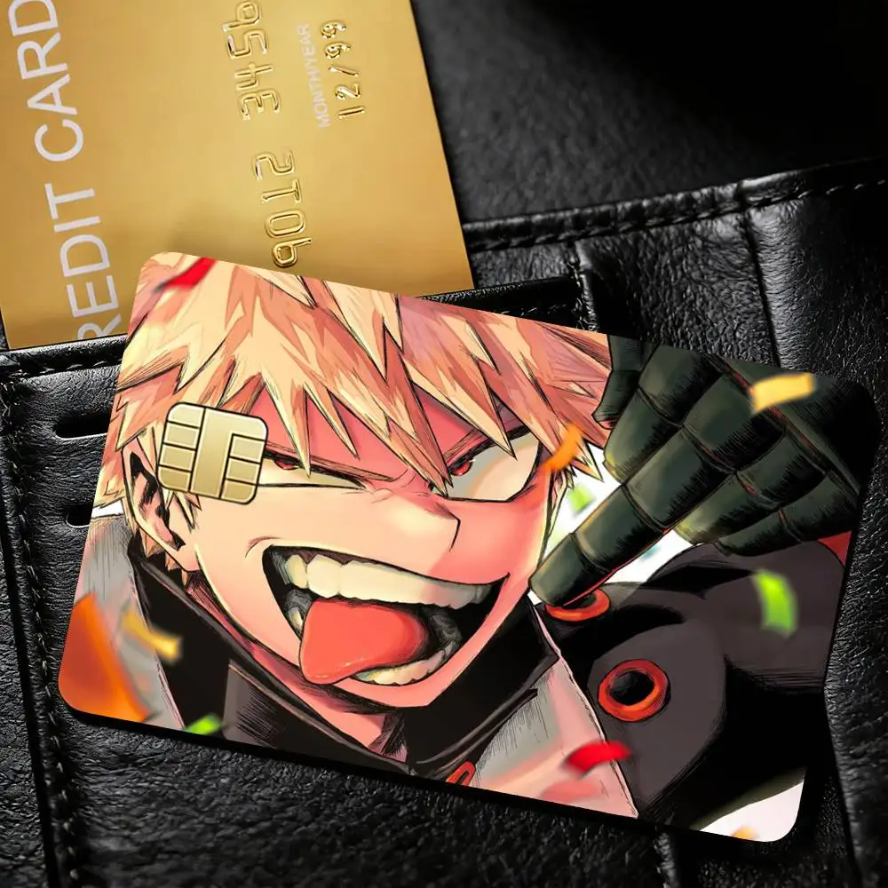 Katsuki Bakugo Japanese Anime Sticker Decoration Creative Bank Card Bus Metro Waterproof Sticker