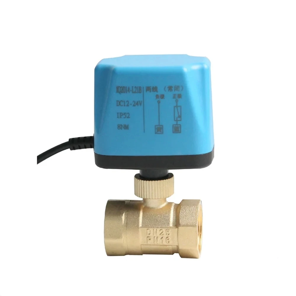 

1/2" 3/4" 1" 2" Normally Open Motorized Ball Valve Electric Two-way Ball Valve 220V Two-wire Brass Electric Solenoid Valve