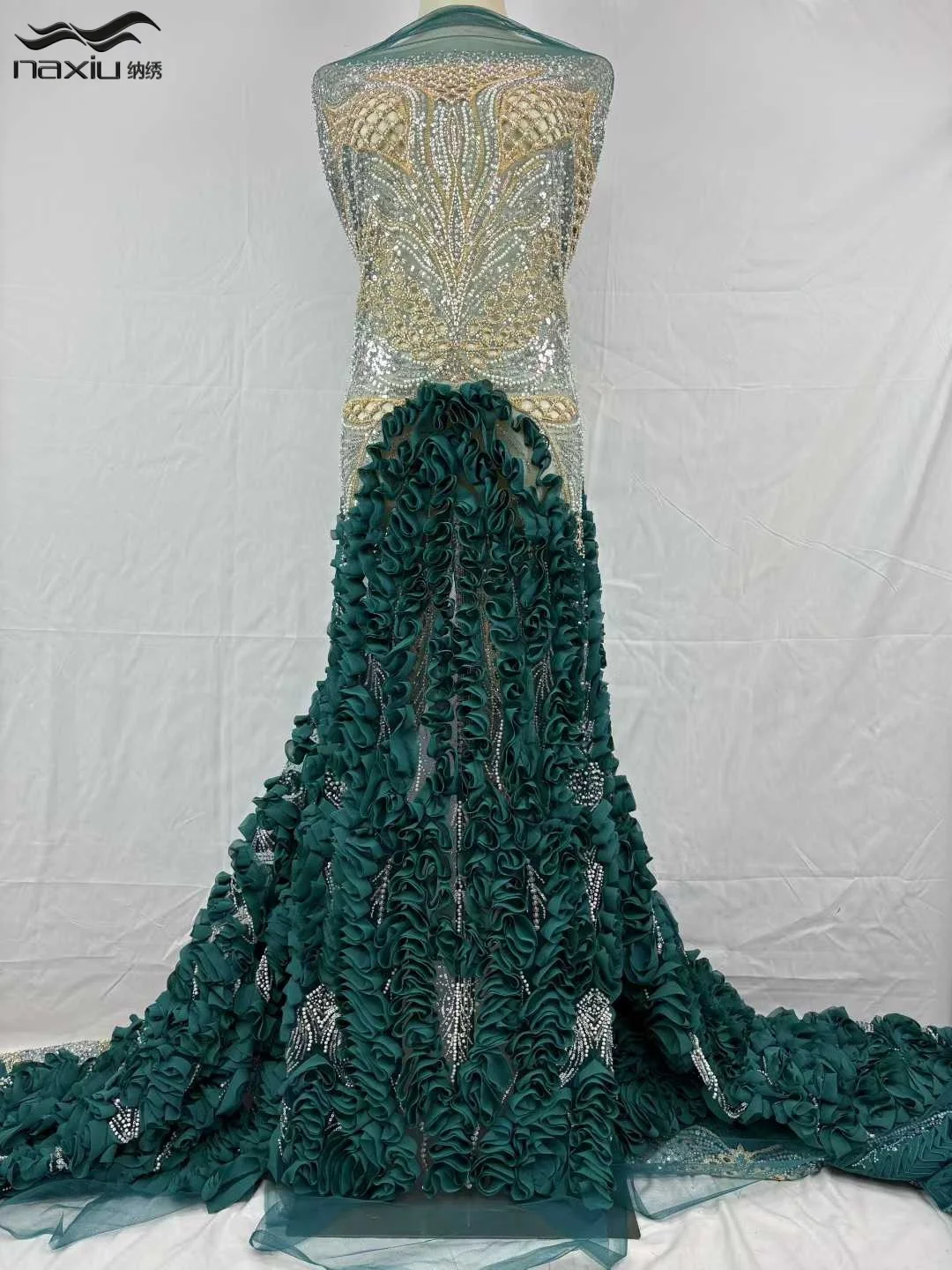 

Madison African 3d Sequins Beaded Lace Fabrics 2026 High Quality Embroidery French Nigerian Lace Fabric for Wedding Sewing Dress