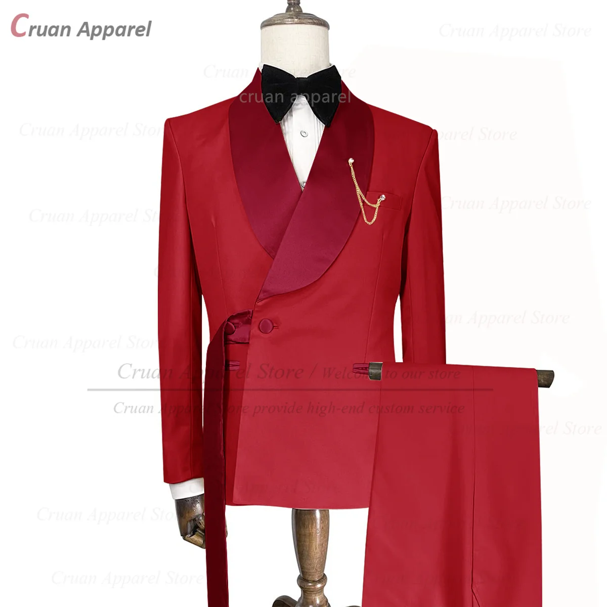 Fashion Men Suit Slim Fit Luxury Shawl Lapel Blazer Pants 2 Pieces Tailor-made Dinner Wedding Tuxedos for Men Groom Jackets Set