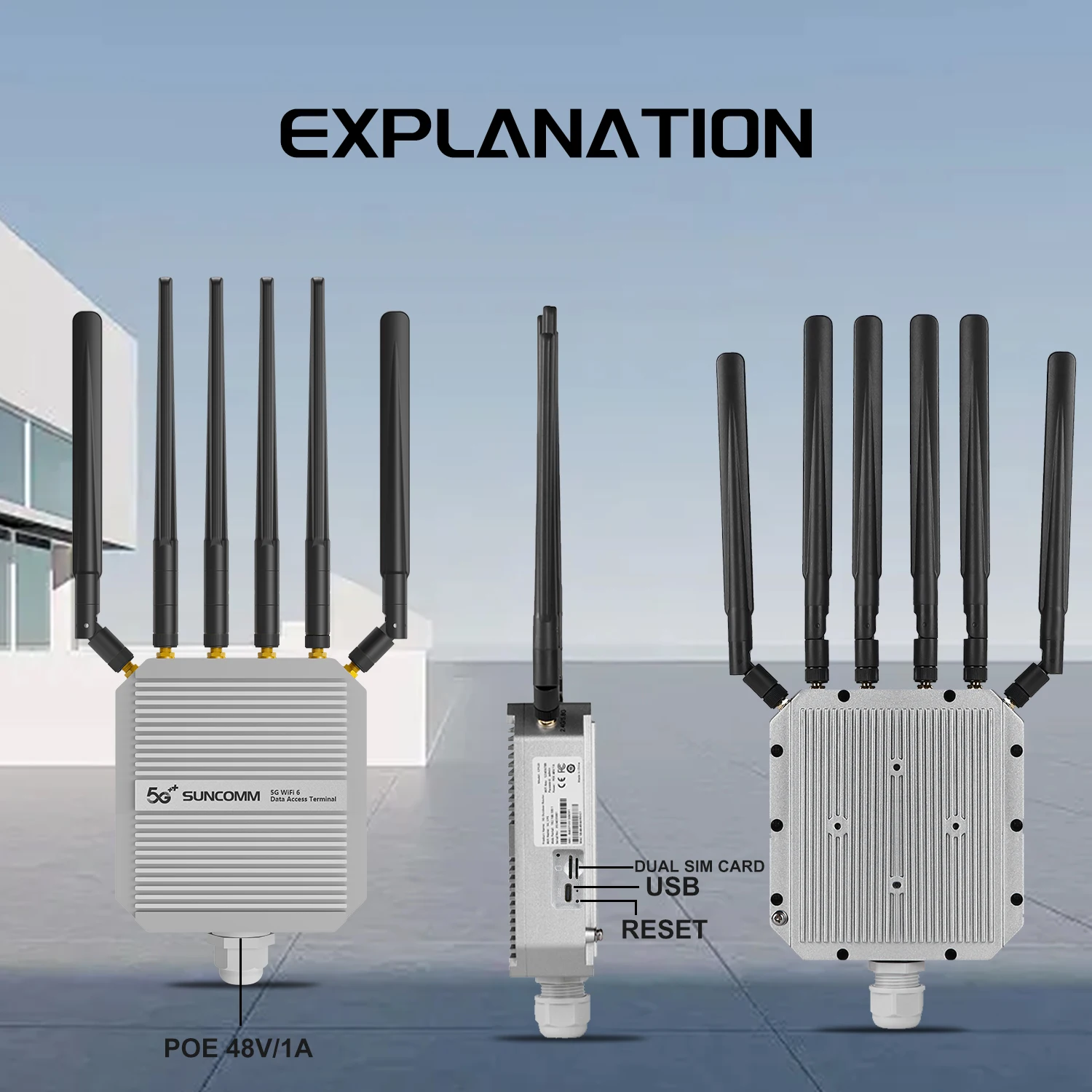 New X75 CP520 4G 5G NR SA/NSA Outdoor Router AX3000 Wi-Fi6 Dual Band POE Power 4x4 MIMO Antenna 5G Dual SIM Outdoor CPEAR