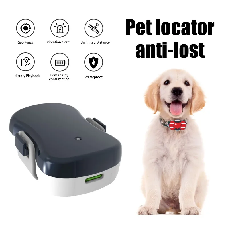 Mini 4G GPS Pet Tracker Collar for Dogs and Cats with APP Monitoring