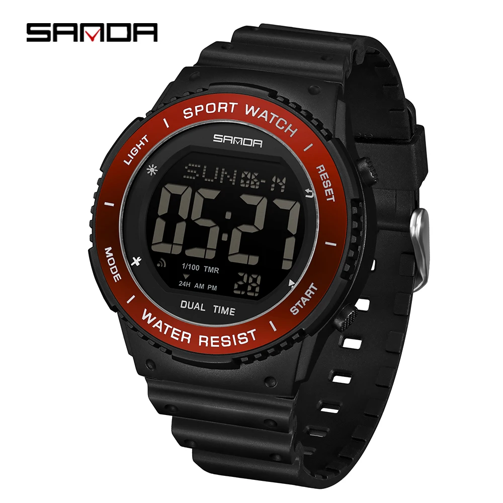 Fashion SANDA New 2230 Student Electronic Watch Sports Multifunctional Waterproof LED Men's Electronic Digital Watch Clock