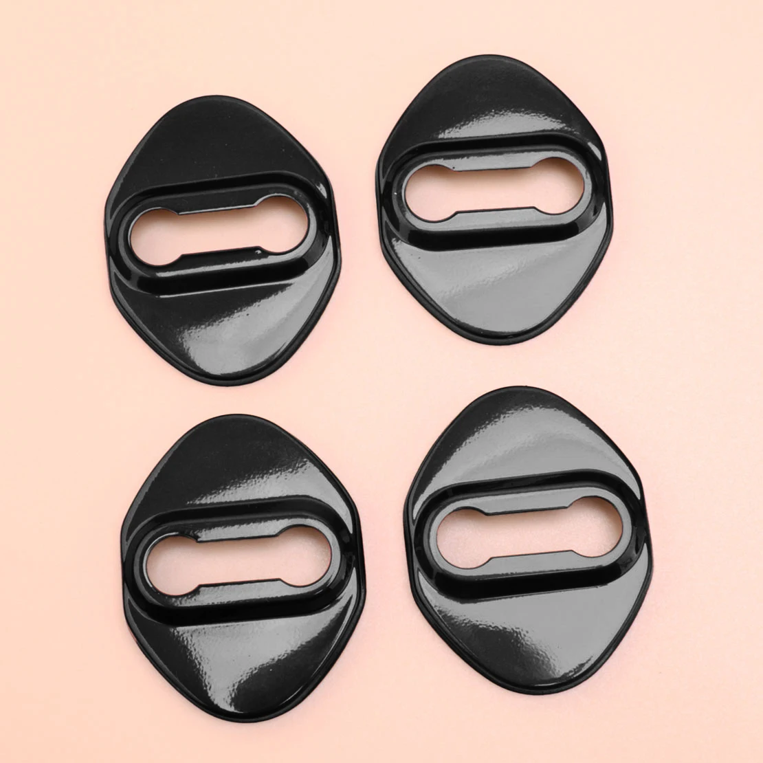 4pcs/Set Door Lock Striker Latch Catch Cover Trim Fit for Toyota Corolla Sedan 2014-2021 2022 2023 2024 Black