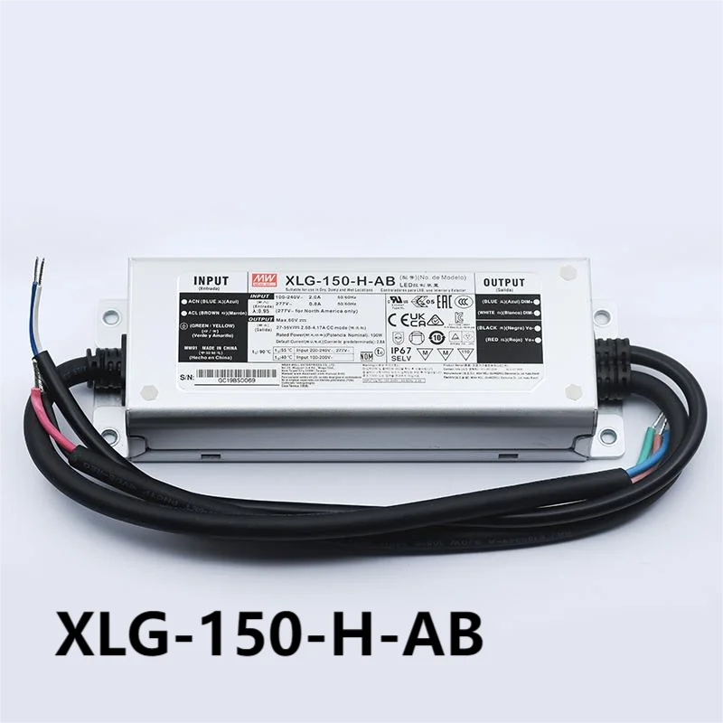 MEANWELL 100W XLG-100-H-AB/150W XLG-150-H-AB 27-56V Constant Power LED Driver Switching Power Supply For lm301h samsung led