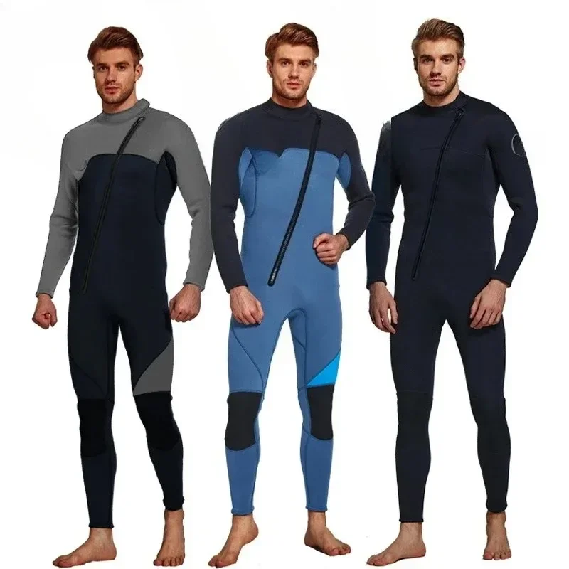 

Outdoor 3MM One-piece Wetsuit, Swimsuit Men's Wetsuit Long Sleeve Sunscreen Surfing Outdoor Fitness Sports Equipment
