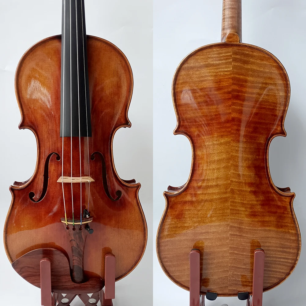 Solo level violin! Bohemian maple backboard Italian spruce Top panel 4/4 size violin professional band playing instrument set