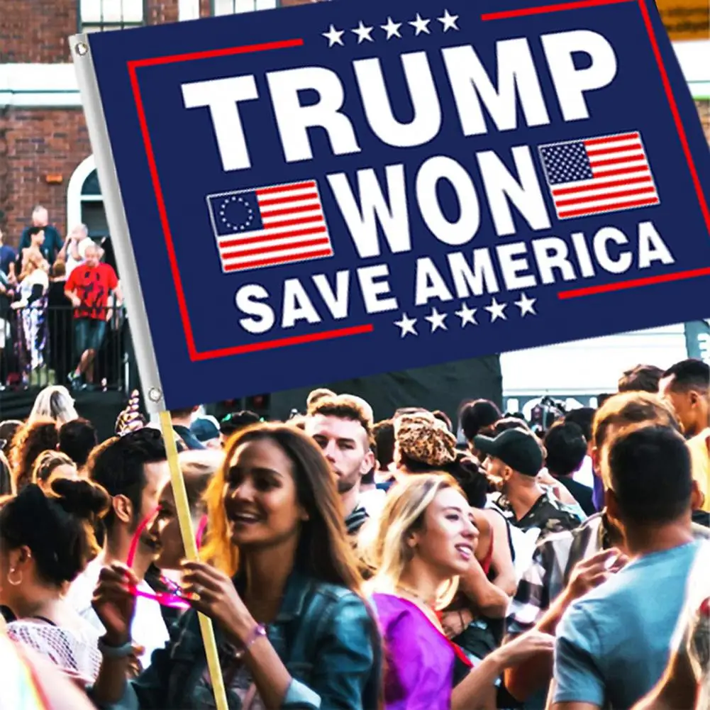 Political Event Decoration Double Trump 2024 Election Flags 3x5ft Yard Banners with Brass Grommets for Indoor Outdoor