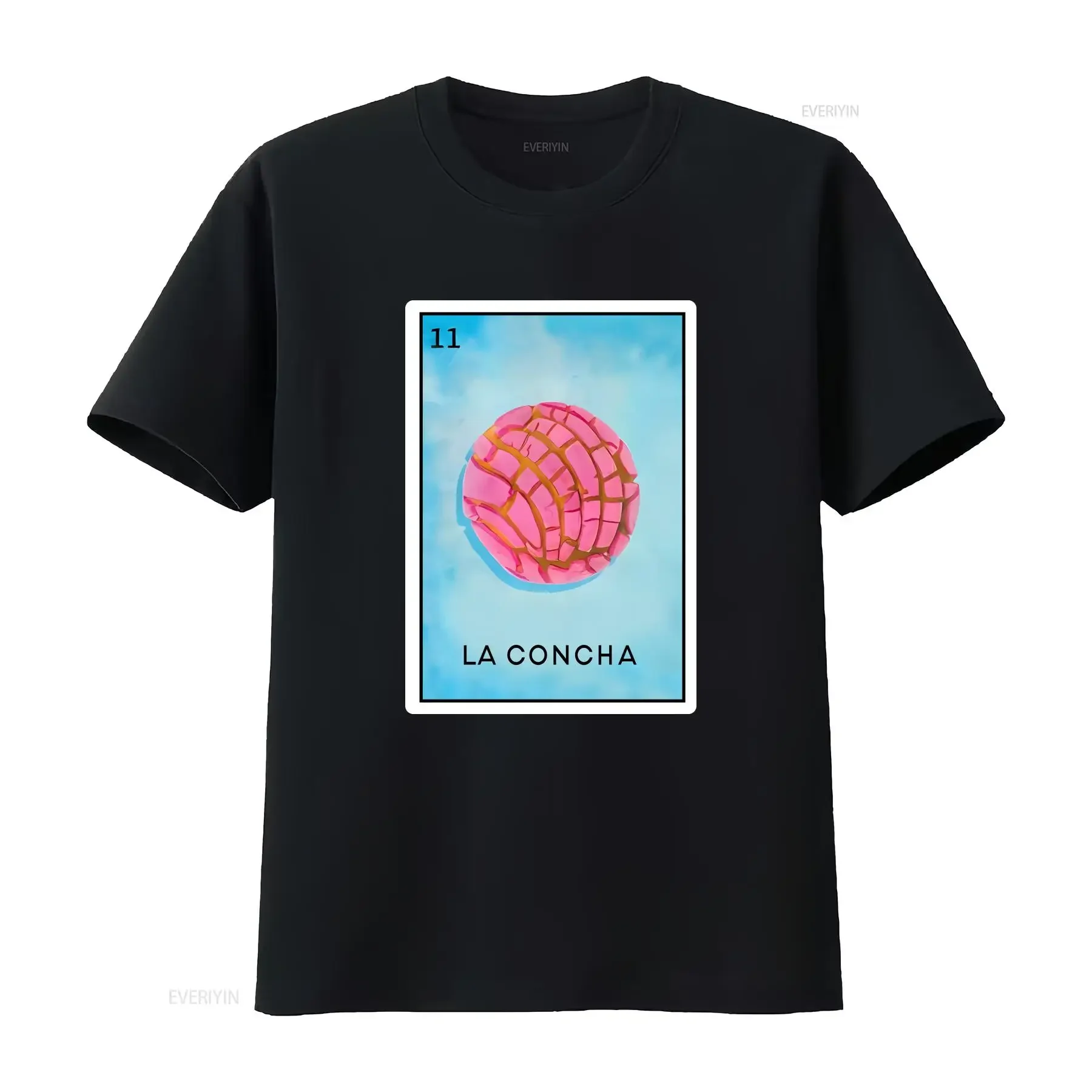 Loteria T Shirt Concha Pan Dulce Mexican for Mom Latina  vintage Washed homme Soft Stretched Stylish Versatile