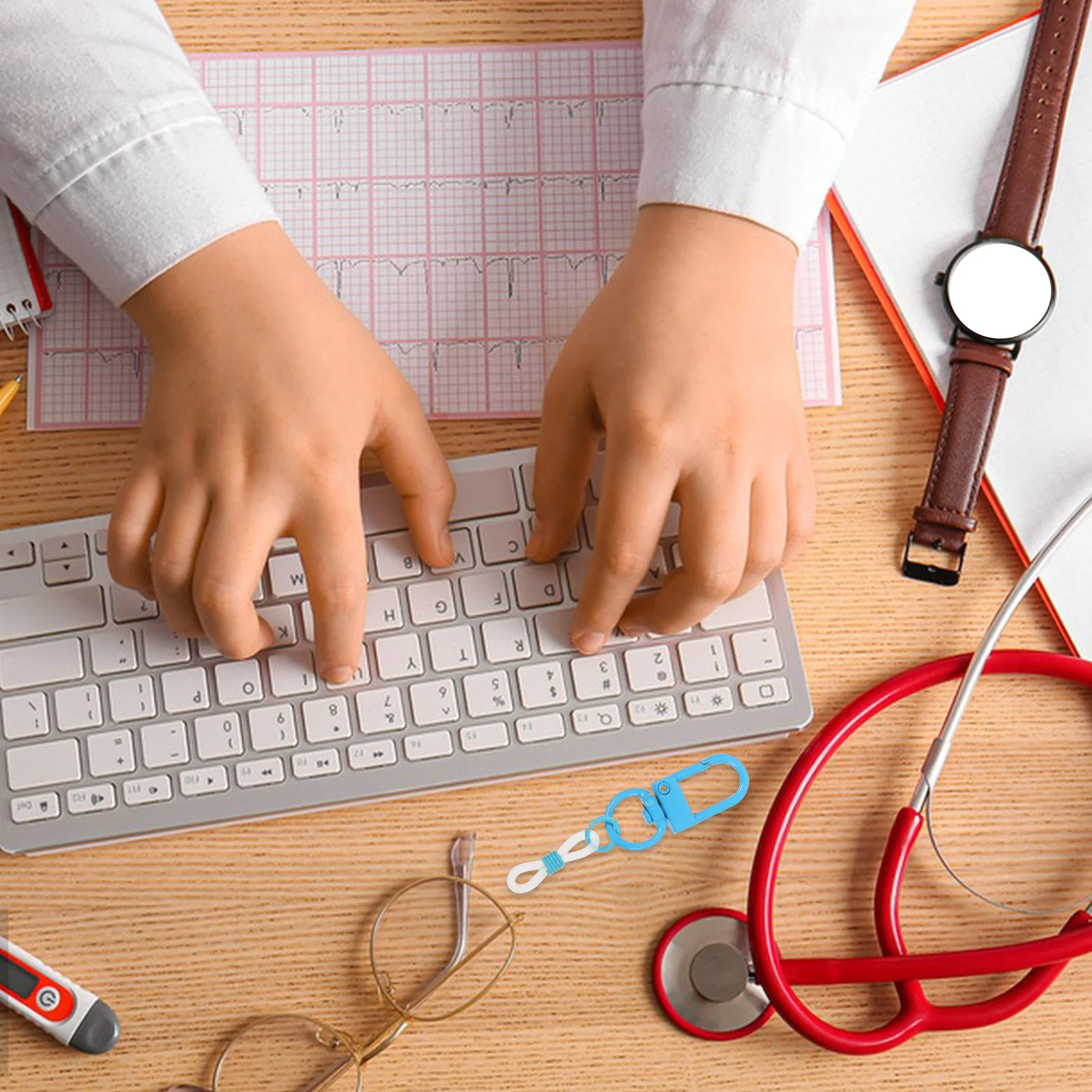 

10pcs Silicone Pen Holder Lobster Clasp Clip For Badge Lanyard Nurse Office School Key Ring Storage Multi-Use Writing Tool