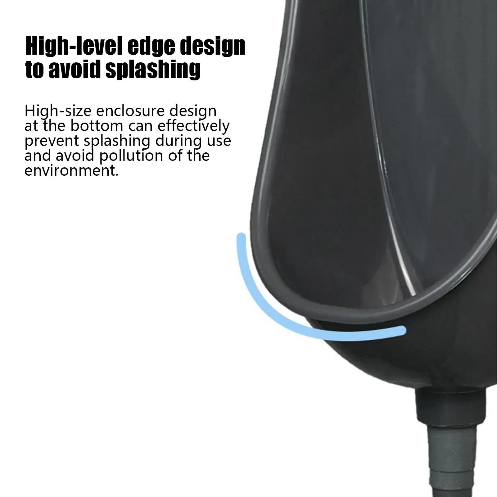 

Wall Urinal Urine Separator Wall Mounted Toilet Odorless Urine Separator with Lid for Home Motorhome Boy Men Dorm Garden