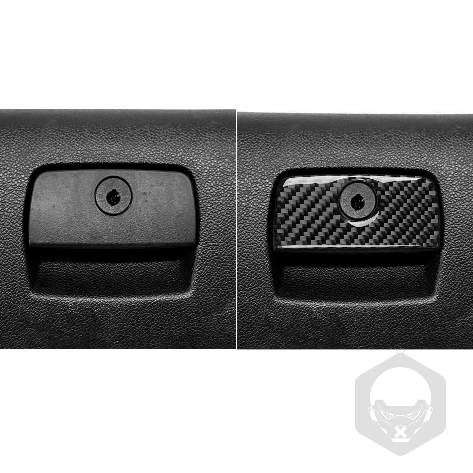 Para chevrolet traverse 2009-2012 fibra de carbono co-piloto caixa de luva interruptor de armazenamento painel capa decorativa acessórios do carro adesivo