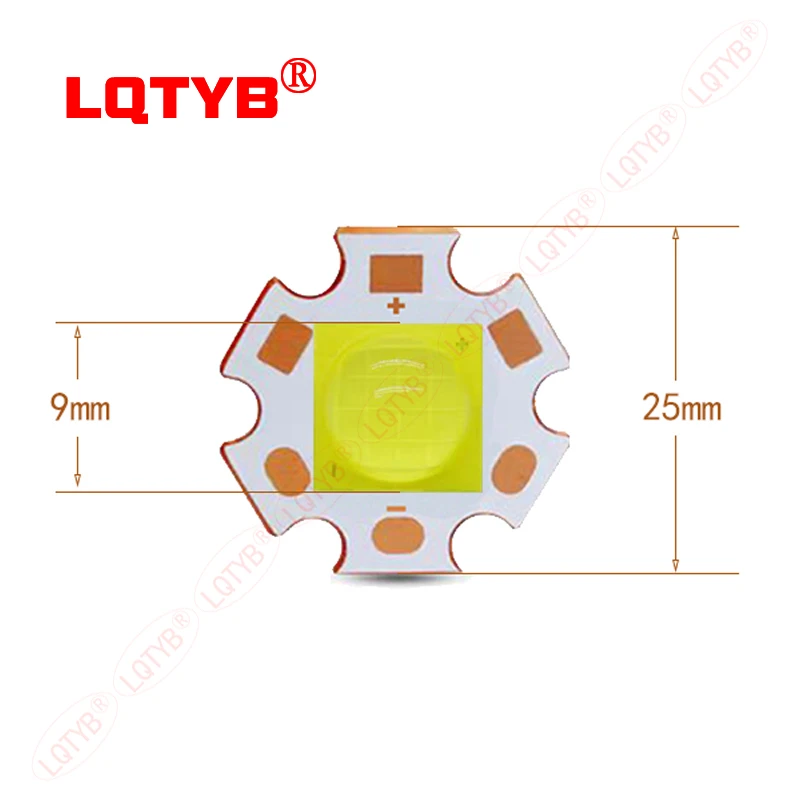 XHP90 high-power LED flashlight modified lamp bead 9 core 45 W welding 20mm/25mm copper plate