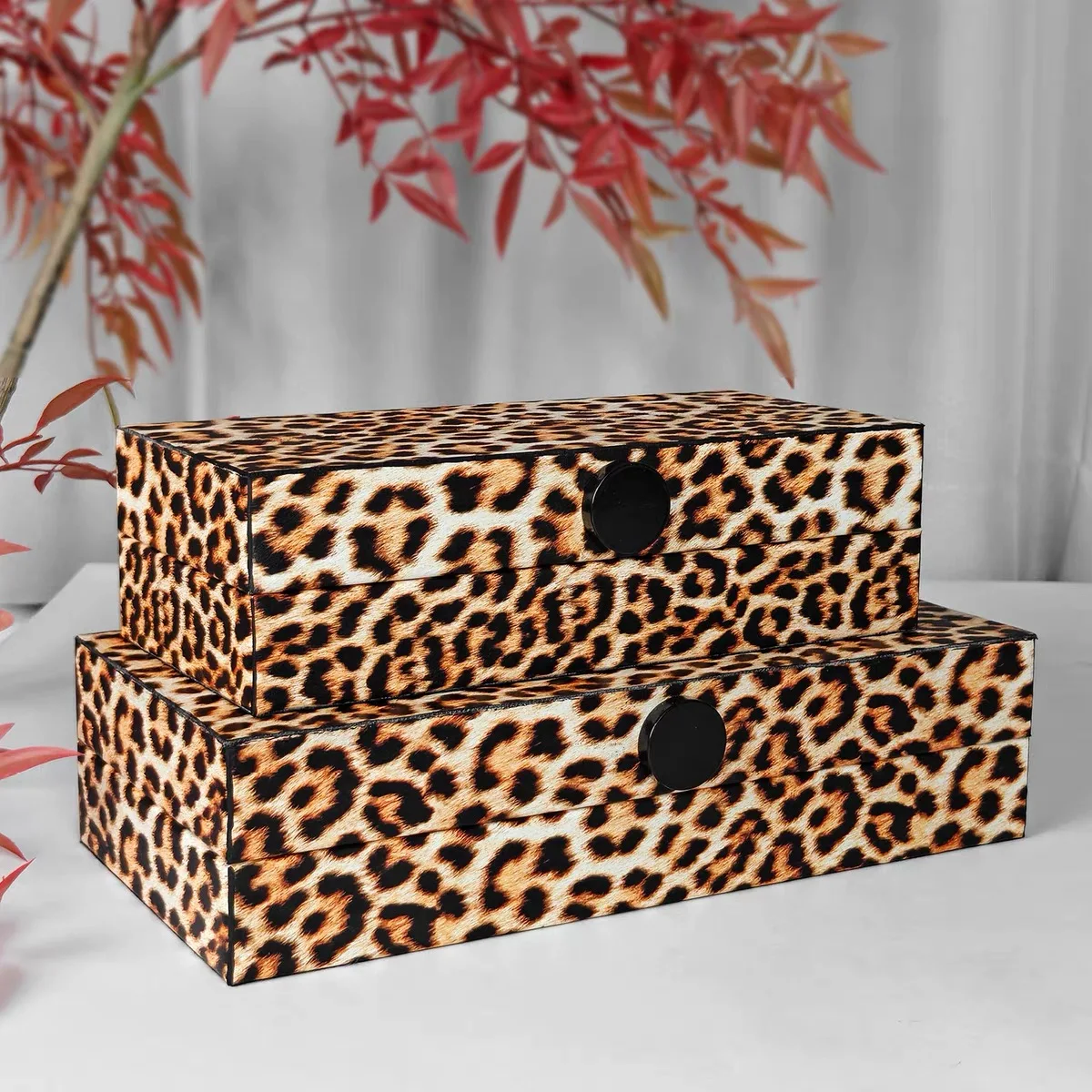 

Современная роскошная кожаная шкатулка для драгоценностей для украшения домашнего рабочего стола