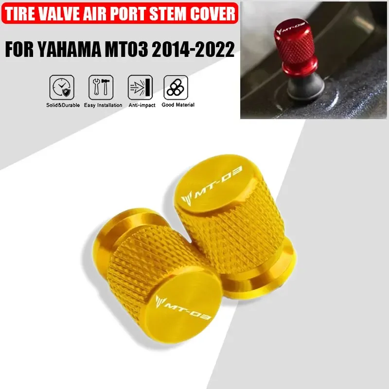 

2 Pcs Motorcycle Accessories For YAMAHA MT03 MT-03 MT 03 2014-2021 2022 Aluminum Alloy Tire Valve Air Port Stem Cover Caps