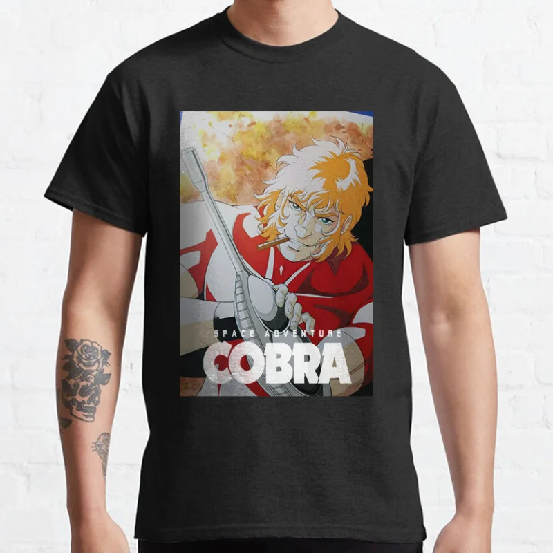 

80s vintage Anime Japan Space Adventure Cobra Cartoon Manga Graphic T Shirts large size Adult tops S-6XL