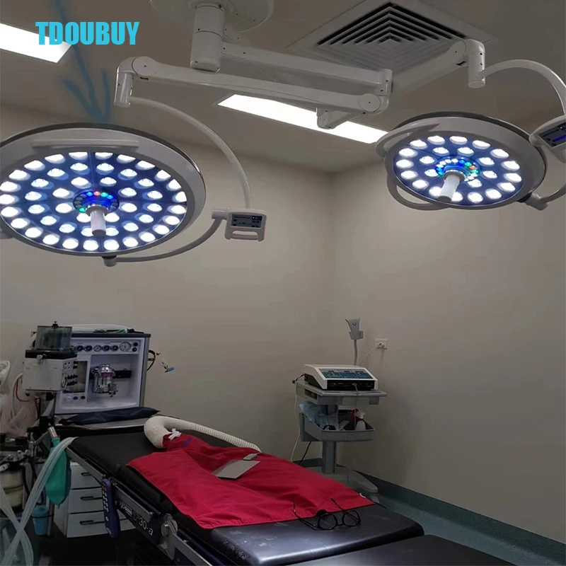 Super Bright Double Heads Ceiling Shadowless Lamp 700mm Headlight Panel, Used In Operating Room, Pet Hospital, Tattoo, ICU CE