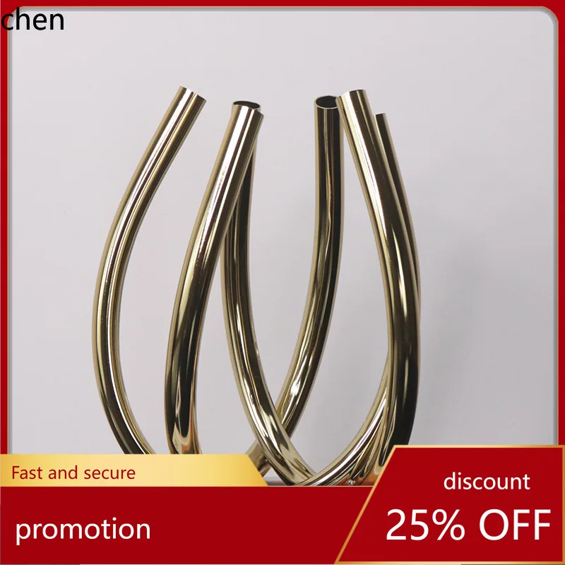 

H1 Creative Vase Simple Metal Flower Container Ornament Flower Arrangement Decoration for Living Room and Dining Room