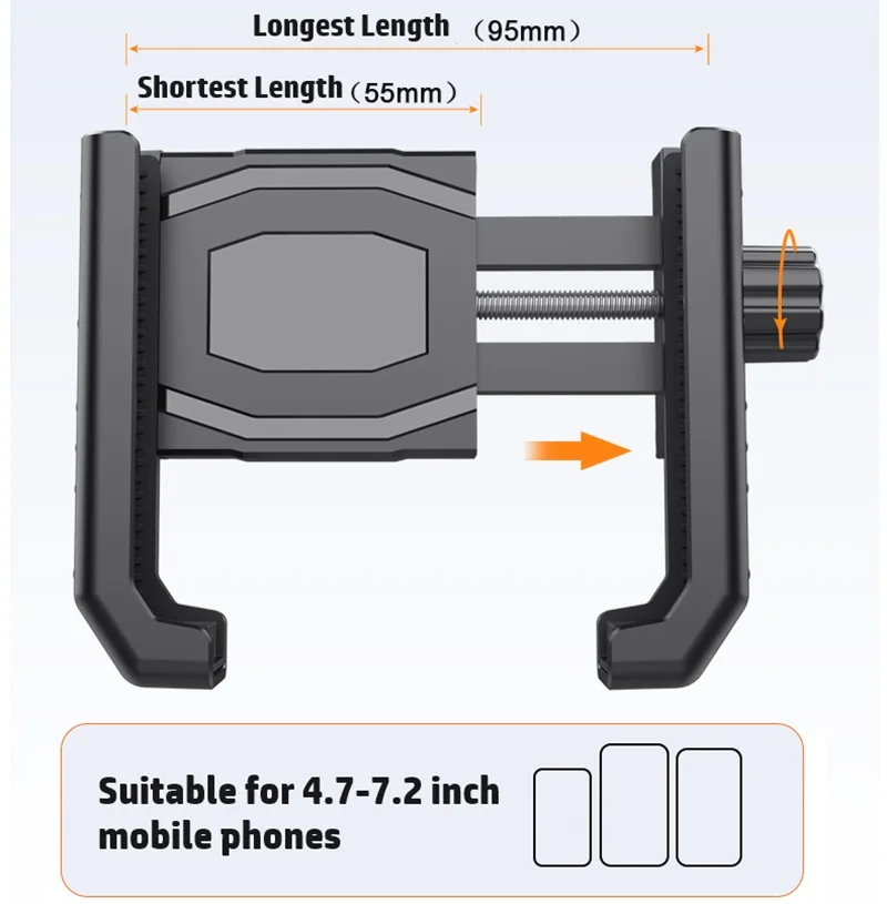 Держатель для телефона на мотоцикл и велосипед с амортизатором, противоударный руль для скутера, поддержка безопасности для Apple 14 Xiaomi Huawei Samsung