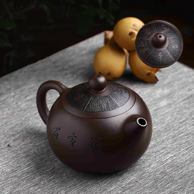 

Yixing Purple Clay Pot Purple clay teapot Handmade teapot 280ml ceramic pot Gift Chinese style Kung Fu tea set tea infuser