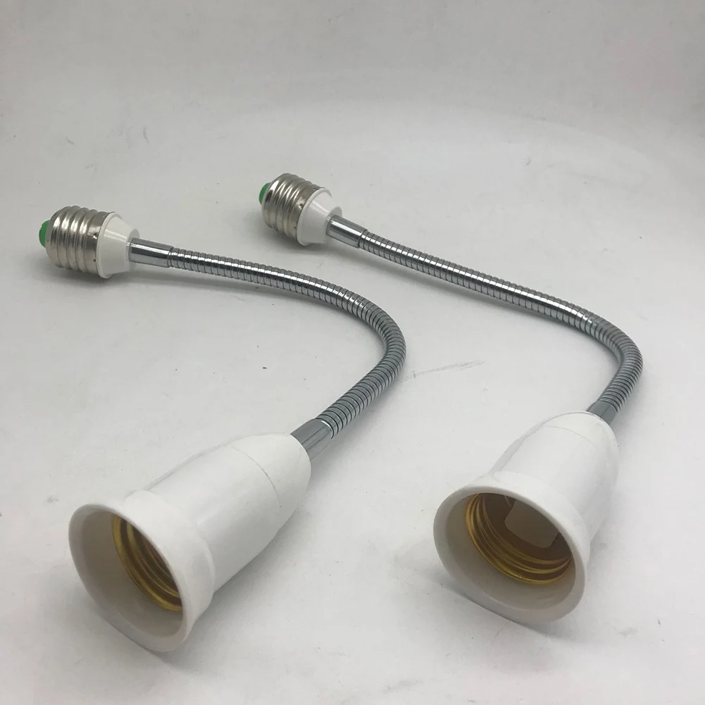 17/20/30cm E27 To E27 LED Lamp Base Socket Extender  360 Degree Bendable Adjustable For Living Room Kitchen Garden Office