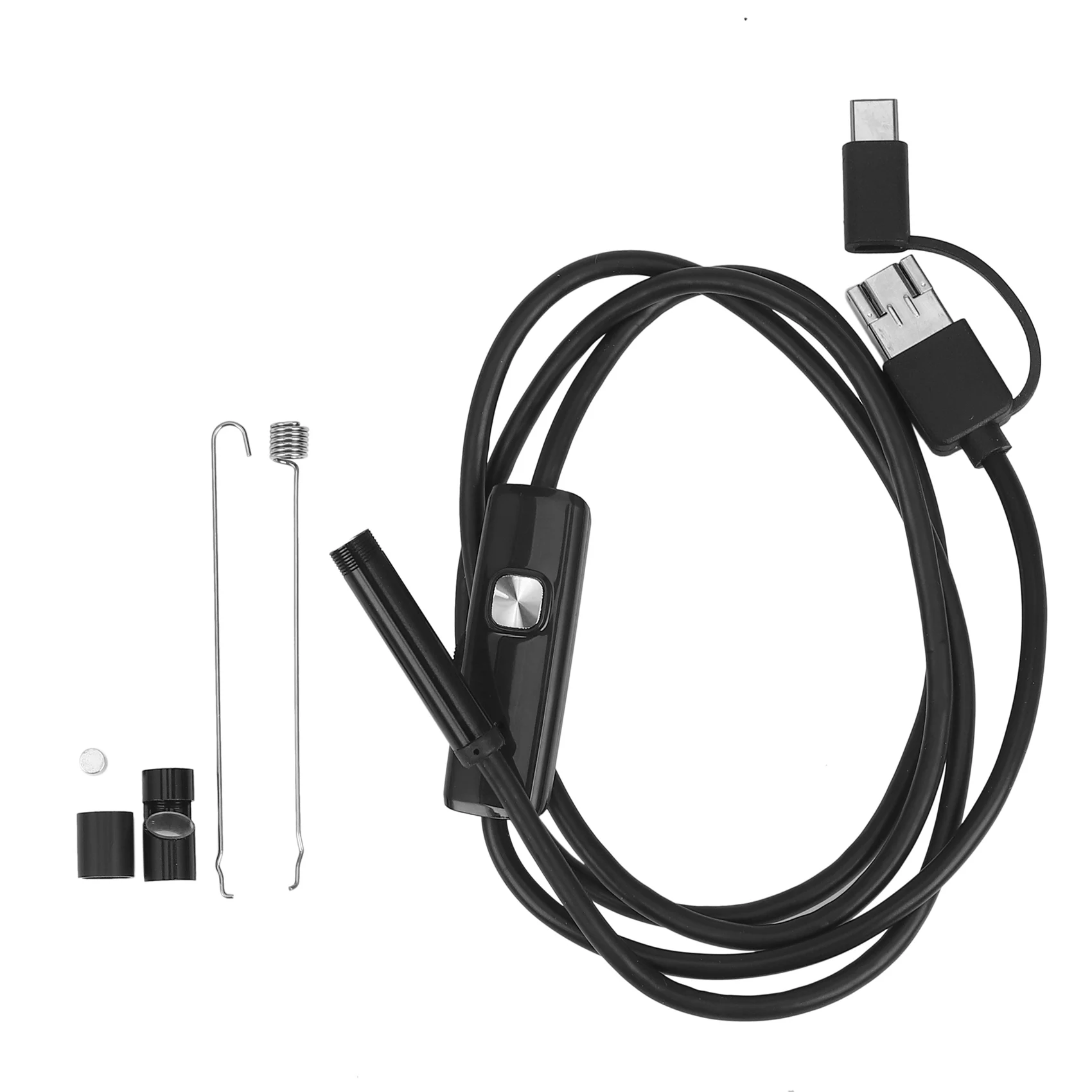 3-In-1 Industrial Endoscope Borescope Inspection Camera Built-in 6 LEDs IP67 Waterproof USB Type-C Endoscope for Android Smar