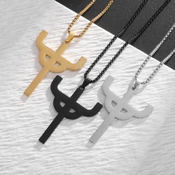 Exquisite Stainless Steel Judas Saints Cross Pendant Necklace for Men and Women Jerusalem Trendy Cool Accessories