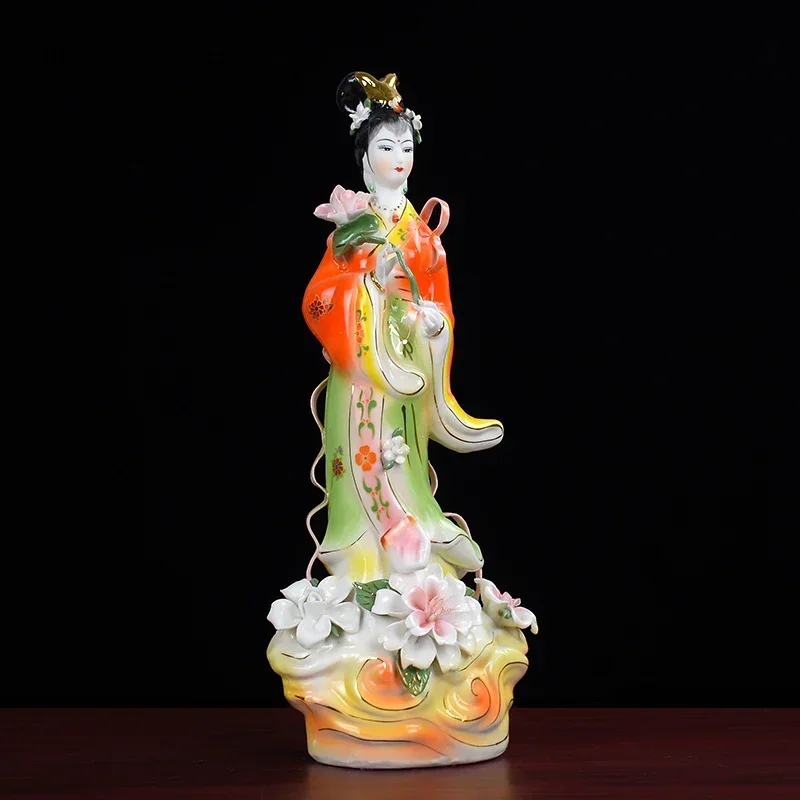 40CM Chinese classical ceramic fairy statue home decoration for the Eight Immortals crossing the sea Buddha statue in the living