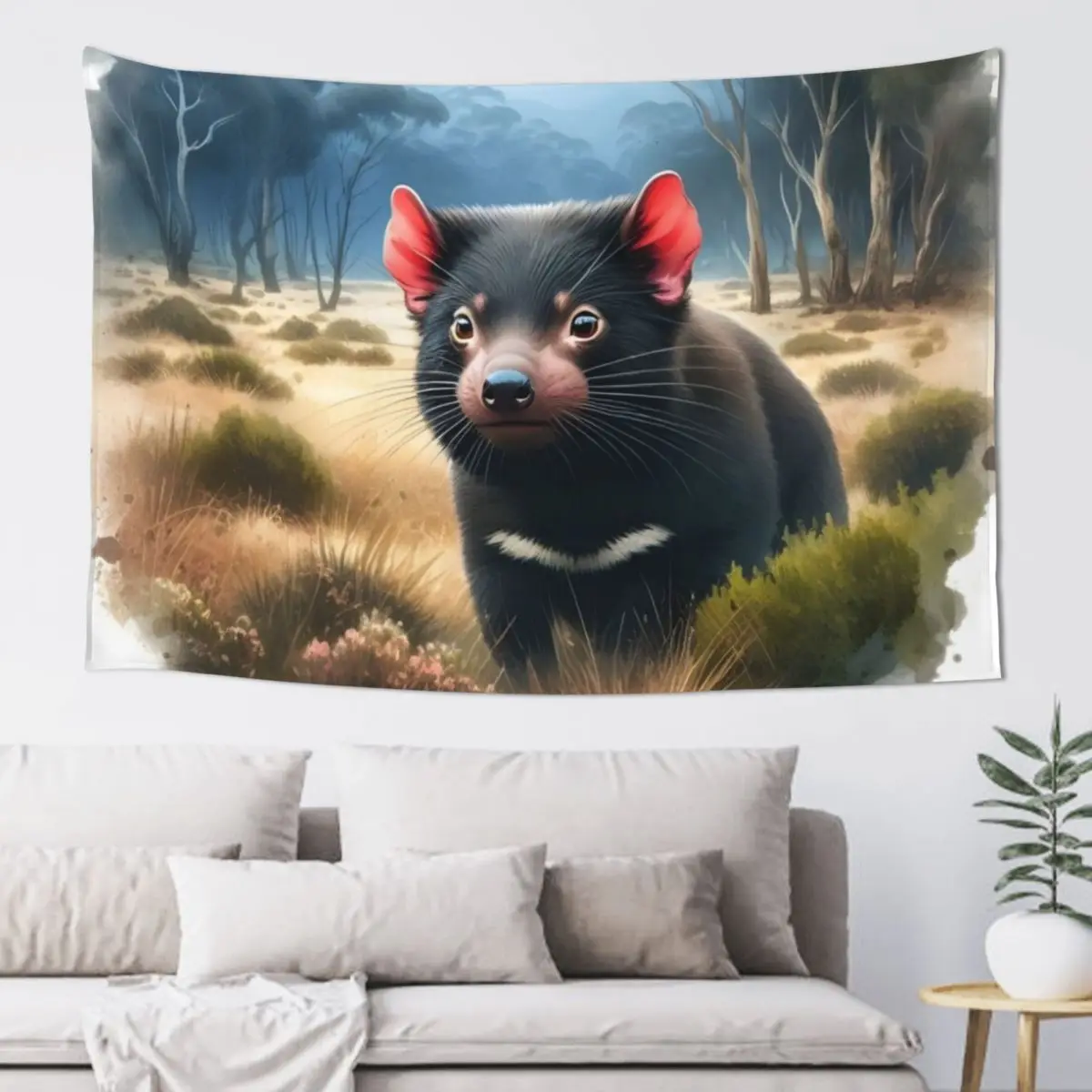 

Tasmanian devil Australia animal art Tapestry Wallpaper Wall Mural Wall Decoration Tapestry