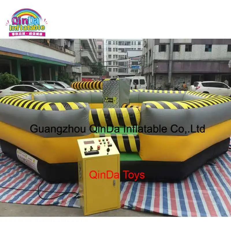 Inflatable Sweeper Bouncer Wipeout Machine Sweeper Game Course Eliminator For Sale