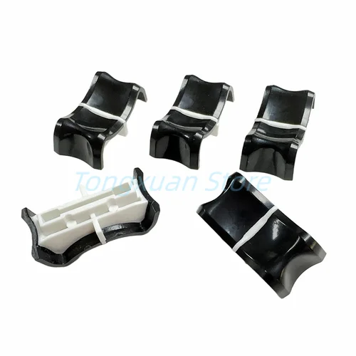 Imagen 2 del producto 5 uds 24x11x10mm mezclador tarjeta de sonido atenuador tapas negras deslizamiento recto empuje las perillas de llave perilla del potenciómetro en forma de T 1x8MM agujero interior