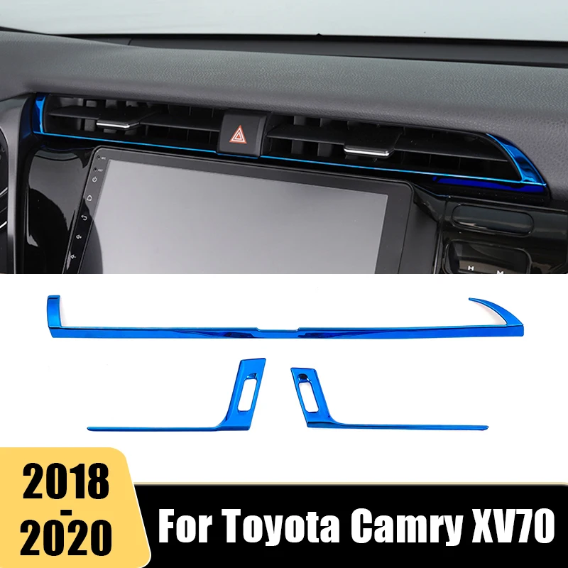 

For Toyota Camry XV70 70 2018 2019 2020 Car Center Console Dashboard Left Right Air AC Outlet Vent Trim Cover Auto Accessories