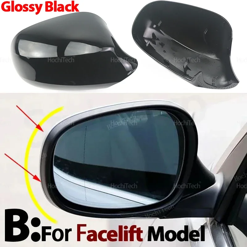 Vollständiger Ersatz im Carbonfaser-Stil, schwarze Rückspiegel-Abdeckkappen für BMW 1 3er E81 E82 E87 E88 E90 E91 E92 E93 – Detail 22