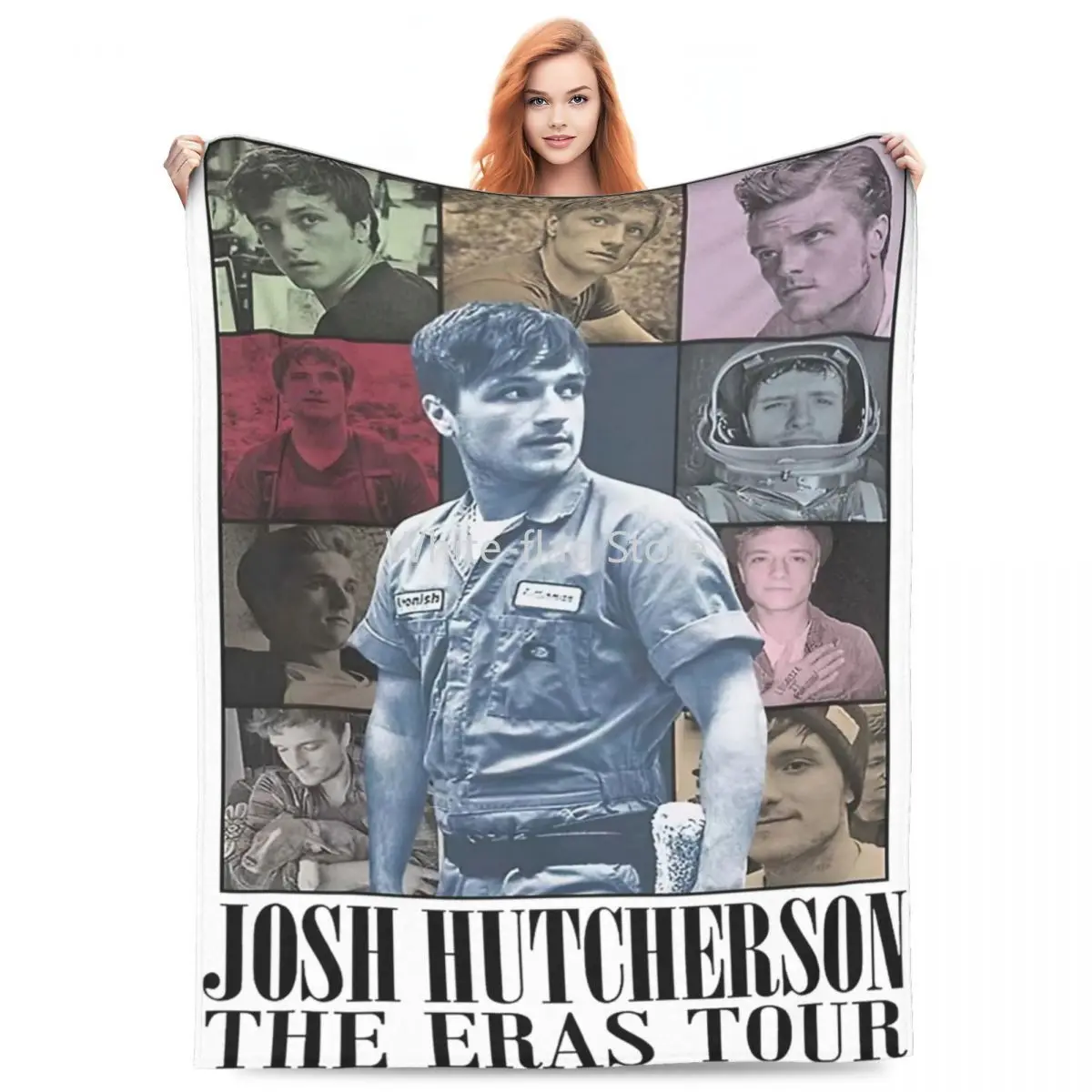 Josh Hutcherson The Eras Tour Throw Blanket Fleece Sofa Vintage Throw Blankets Cozy Ultra-Soft for Travel Bedding Throws