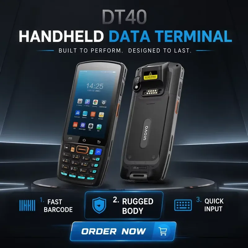 for DT40S Enterprise Rugged Handheld Barcode Scanner 1D 2D GPS 128GB MicroSD 13MP Camera Dual SIM IP67 Android 9