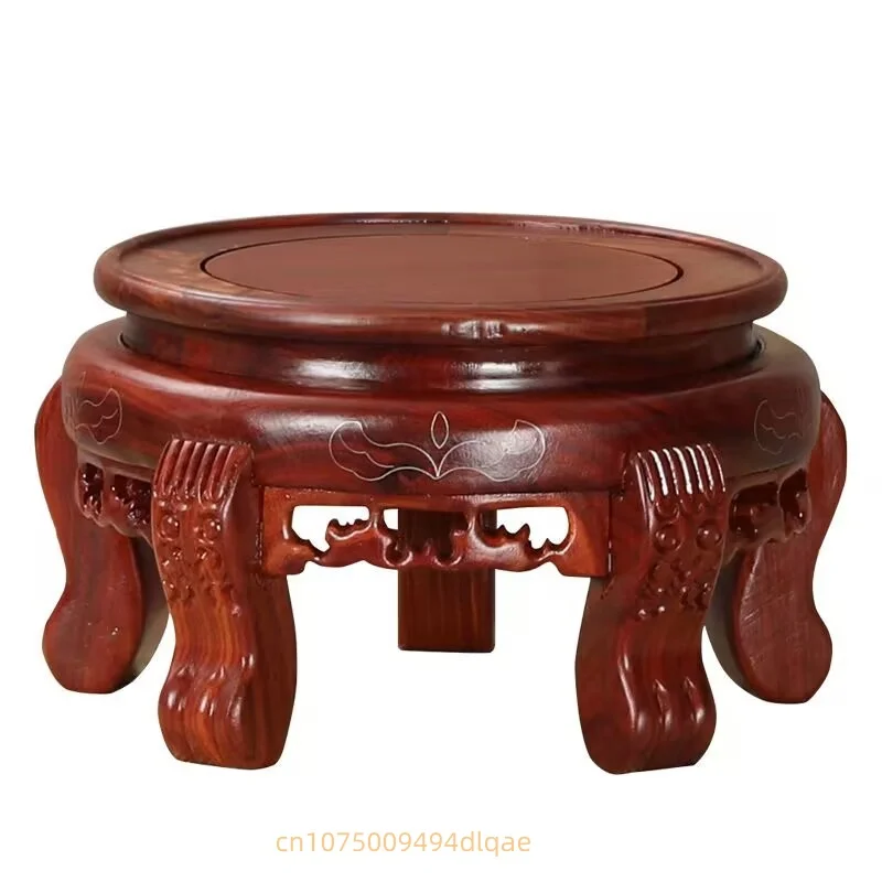 Solid Wood Round Display Pedestal Stand 5-30cm Diameter, Decorative Base for Bonsai, Flower Pot, Vase & Coffee Tea Sets