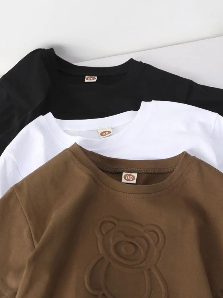 男の子用ソフトコットンまたはスウェットTシャツ、花柄デザイン、カジュアルで快適なベビーサマーファッションセット