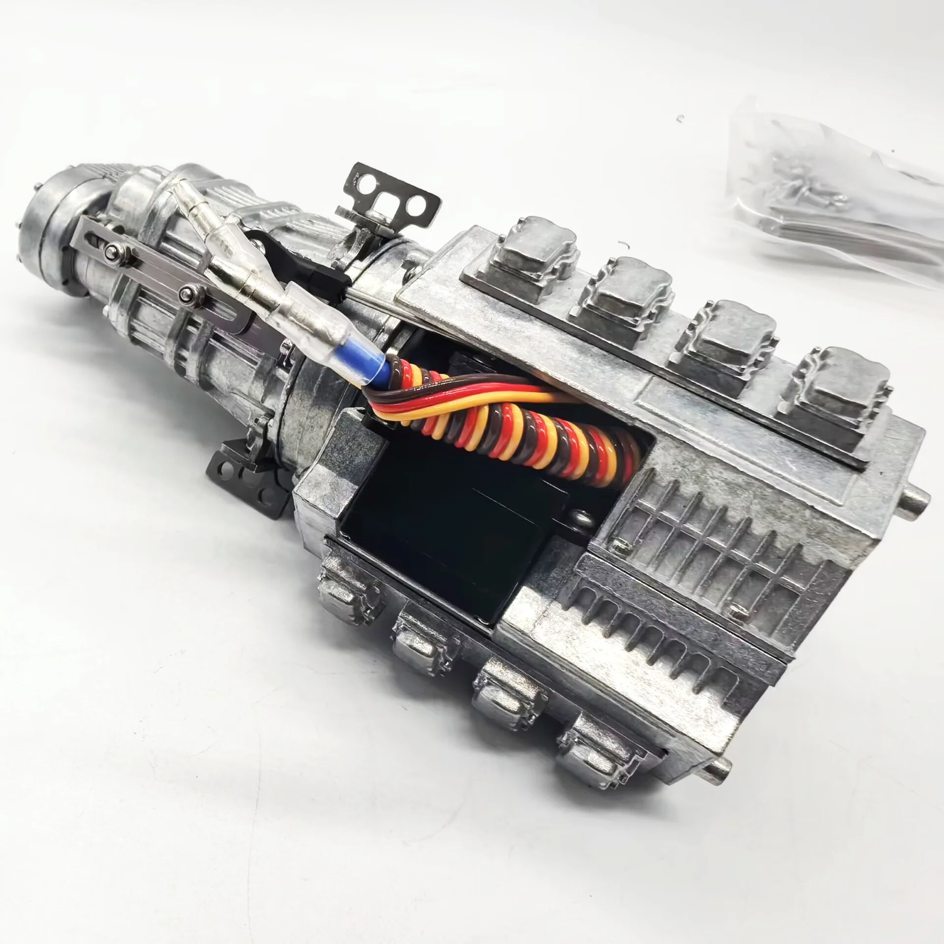 RC 1/14 Three-Speed Metal Gearbox for Tamiya Hydraulic Excavator Loader Dump Truck for SCANIA MAN VOLVO Trailer Tipper DIY Parts