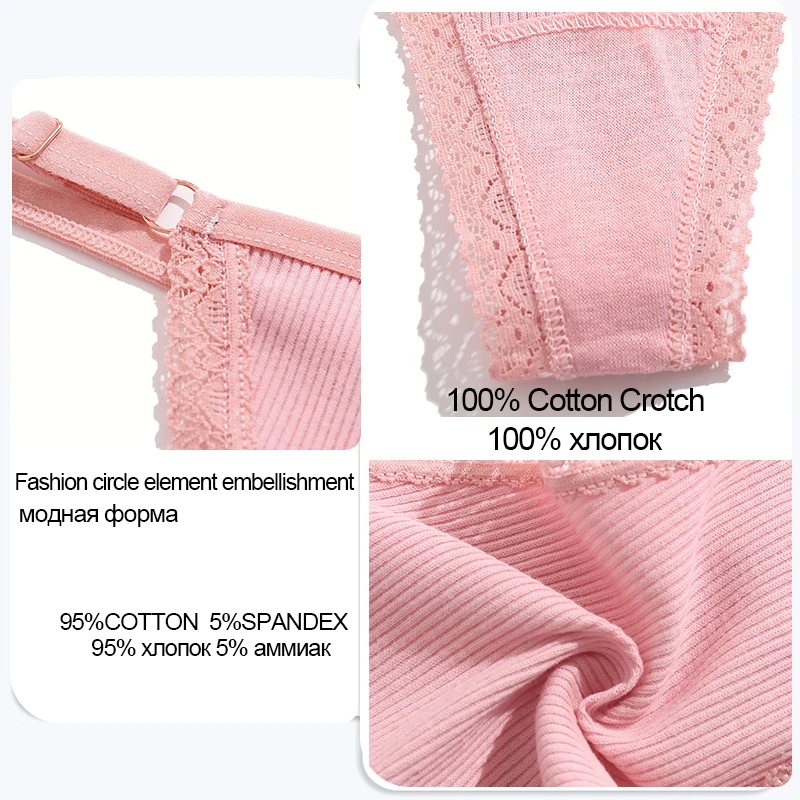 FINETOO 3PCS/Set Sexy G-string Panties Cotton Women\'s Underwear Adjustable Waist Girl Female Pantys Bikini Lady Thongs Lingerie