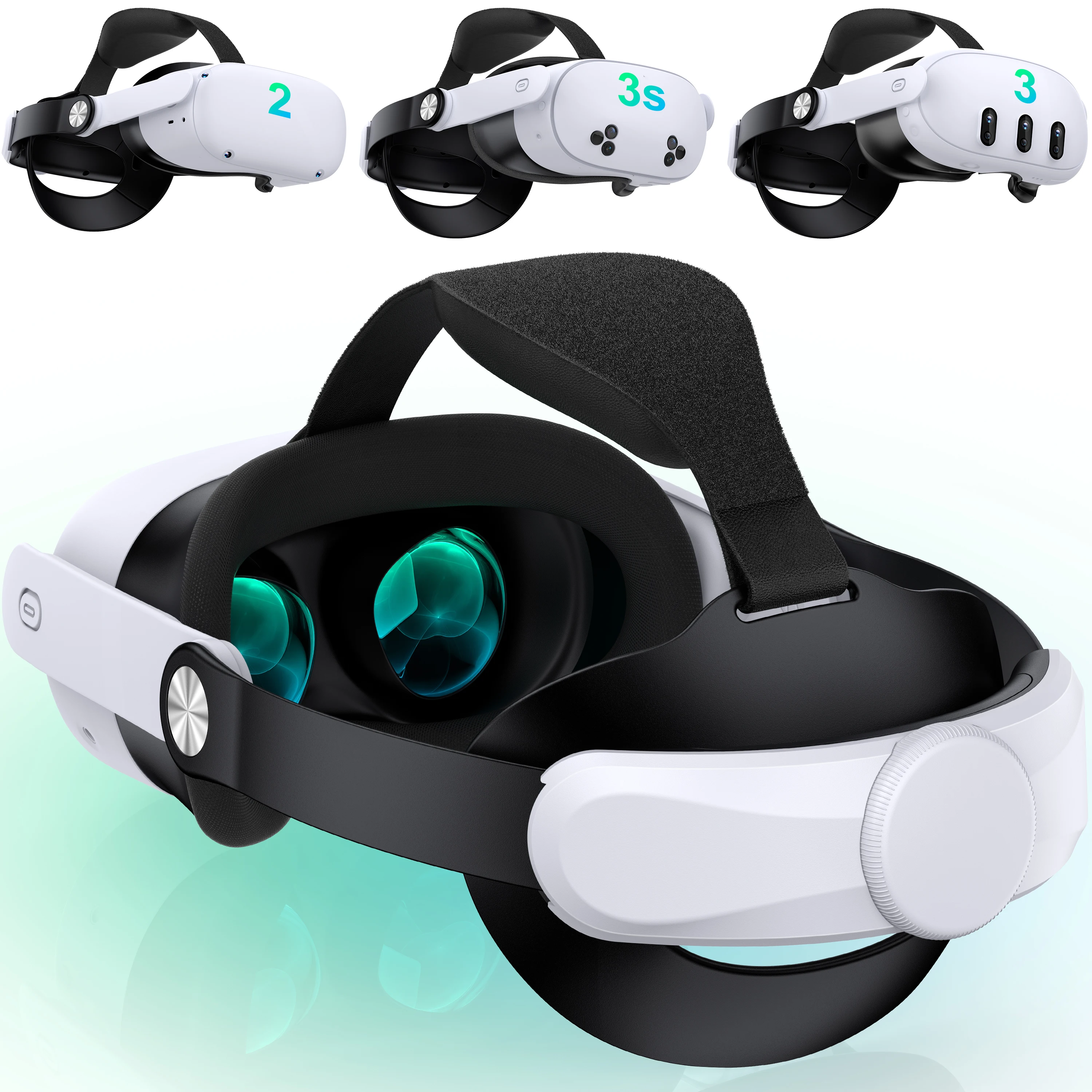BEBONCOOL MQ5000 para Meta Quest 3S/Quest 3/Quest 2 Correa para la cabeza para Elite Strap VR Correa para auriculares Juego de presión