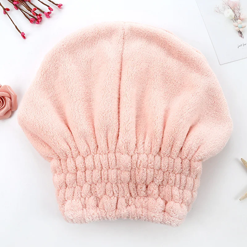 Bow Knot Coral Velvet Dry Hair Cap Quickly Dries Hair And Has Strong Water Absorption Portable Towels And Bathroom Supplies