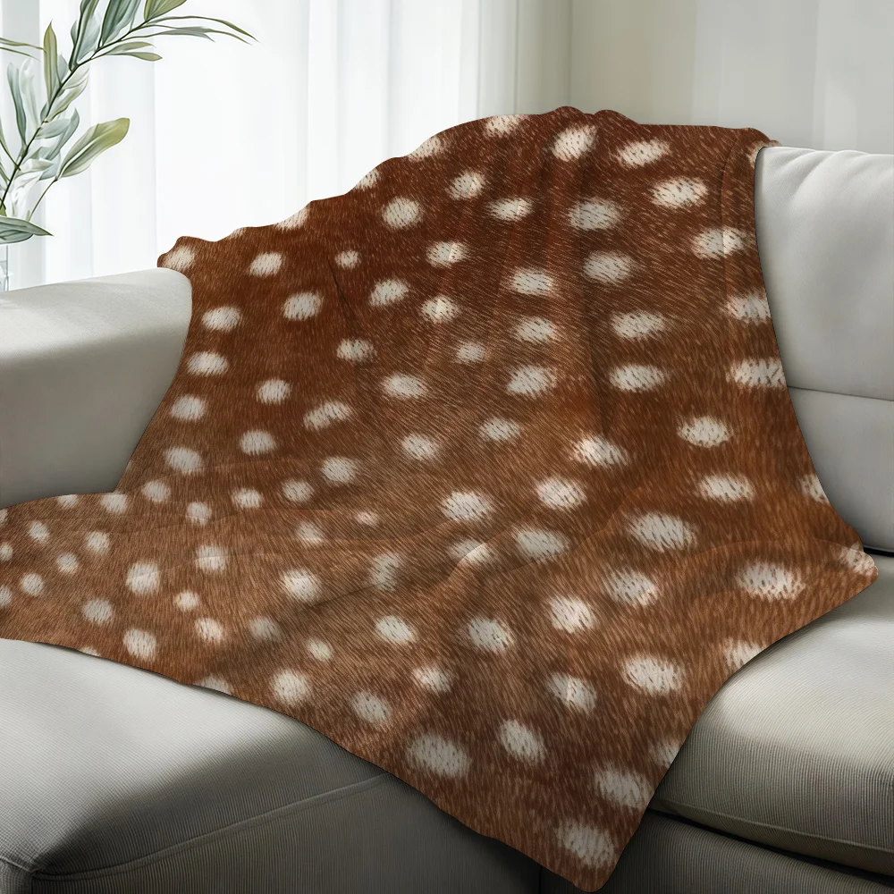 Simulated Fur Deer Blanket Suitable For Sofas Beds Offices Cars Outdoor Travel An Ideal Gift For Friends Family