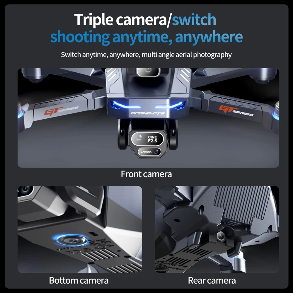Professionele 8K Drone GT8 Luchtfotografie HD Camera 5G FPV Borstelloze Motor Obstakel vermijden Quadcopter RC Dron speelgoed