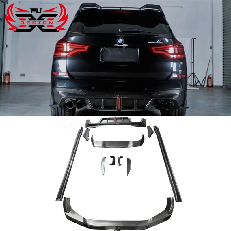 Carbon Fiber For BMW X3M F97 19-21 Front bumper Front Lip Rear Diffuser Rear Spoiler Wing Front Canards Body Kit Car Accessoris