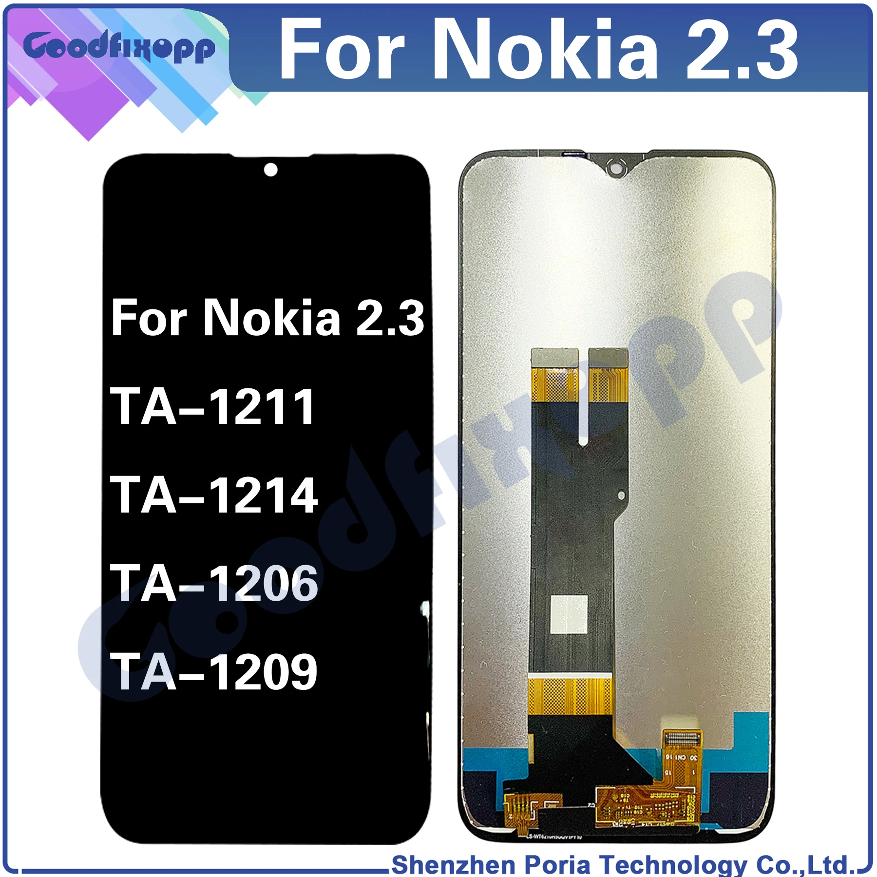 

ЖК-дисплей с сенсорным экраном и дигитайзером в сборе для Nokia 2,3 TA-1211 TA-1214 TA-1206 TA-1209, запасные части для ремонта