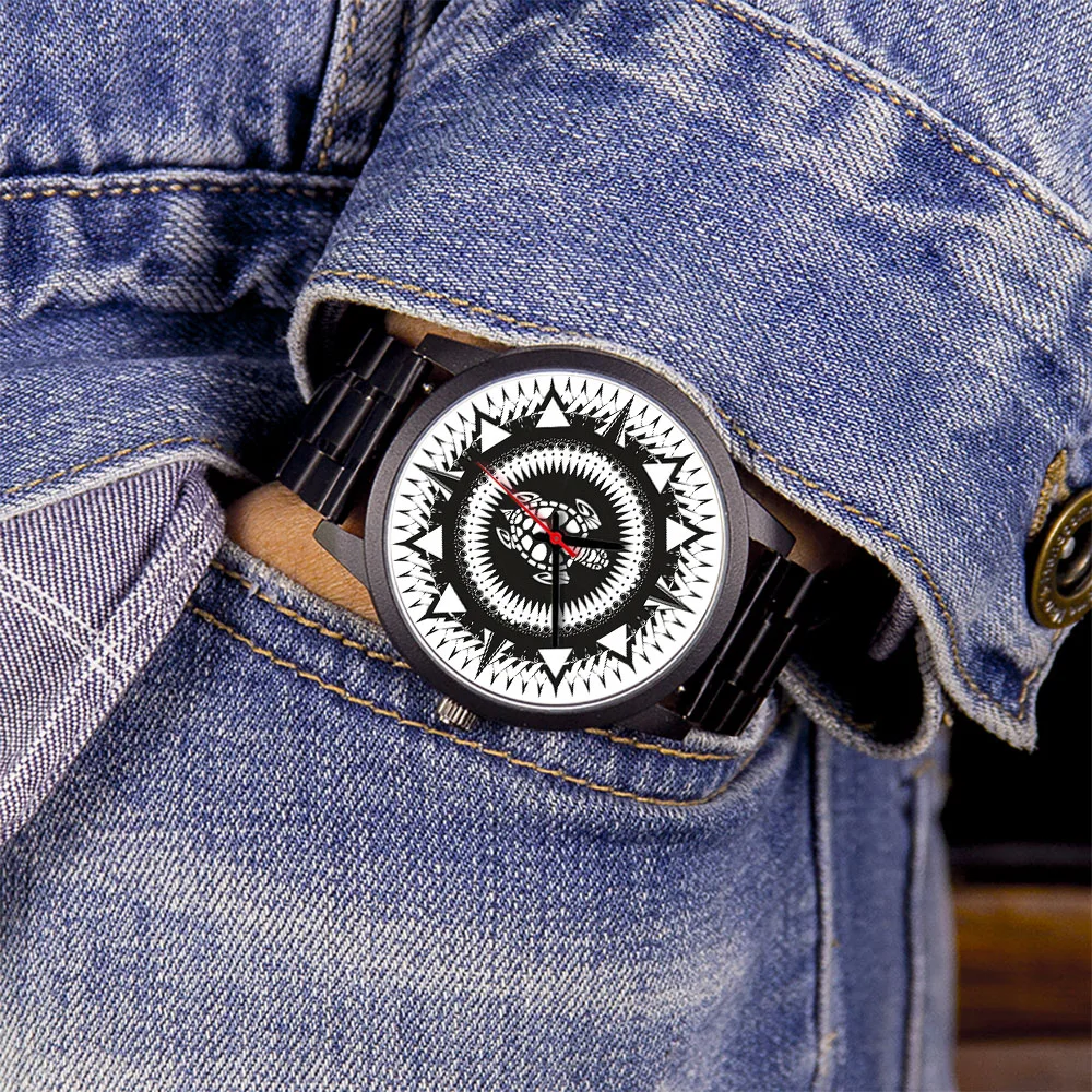 Orologio da uomo souvenir con design tartaruga in oro rosa, orologio da regalo, unisex, personalizzato, con quadrante nero argento da 45/38 mm