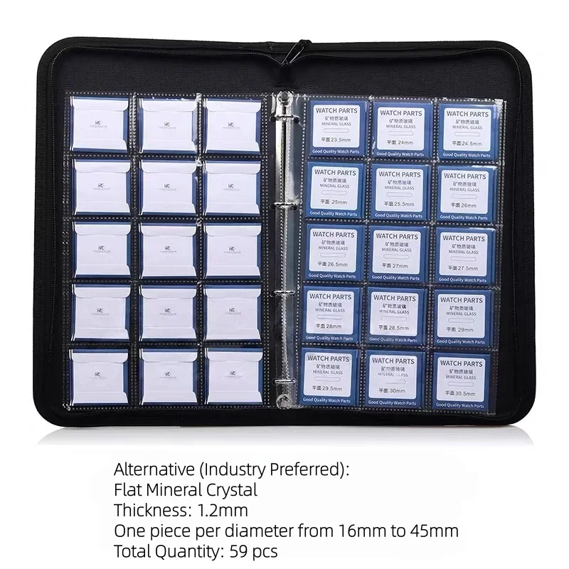 High-Quality Mineral Glass Watch Crystal Set Thickness 1.2/1.5/2.0/3.0 Flat / Single Dome / Double Dome